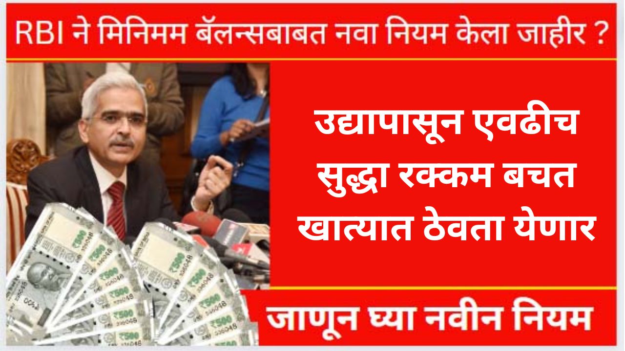 RBI Minimum bank balance rule